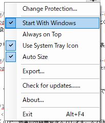 「Start With Windows」にチェックを入れるとWindows起動時に自動的にWinAuthが起動します。また「Use System Tray Icon」にチェックを入れておくと右側のシステムトレイに表示されるようになります。